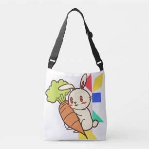 Conejito Adorable con Bolsa de Compras de Zanahori