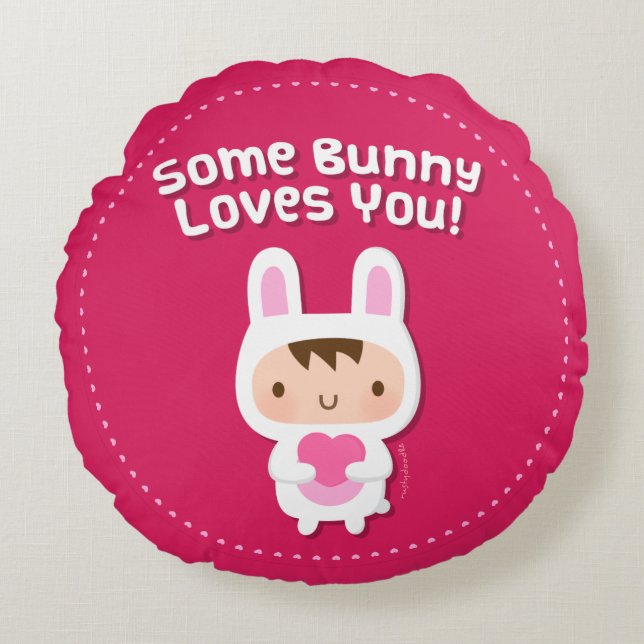 Conejito Adorable Te Ama Almohada de Confesión de  (Anverso)