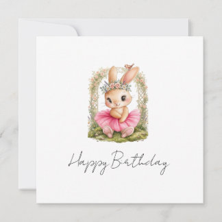 Conejito Bailarina Lindo Cumpleaños Personalizado