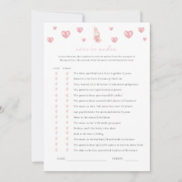 Conejito Corazón Valentine Baby Shower en juego