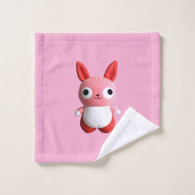 Conejito de juguete rosado (Toallita)