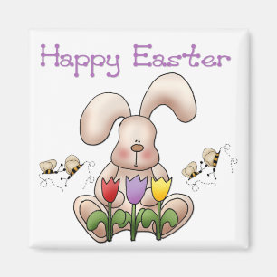 Conejito de pascua 2 - imán feliz de Pascua