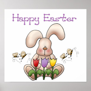 Conejito de pascua 2 - impresión feliz de Pascua