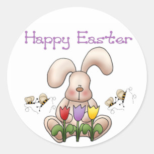 Conejito de pascua 2 - pegatinas felices de Pascua