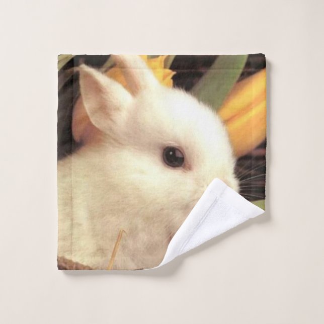 conejito de pascua blanco del bebé (Toallita)