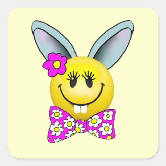 Conejito de Pascua con sus Pegatinas (Anverso)