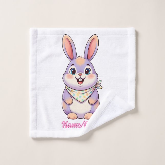 Conejito de Pascua de Dibujos Animados Lindo (Toallita)