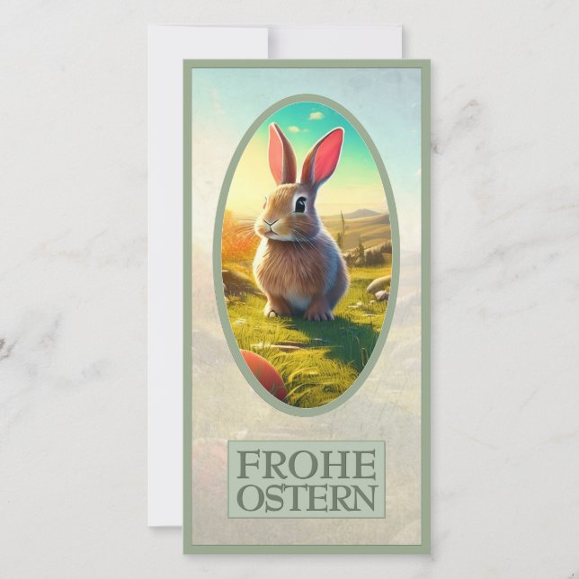 Conejito de Pascua en el encanto de la primavera (Anverso)