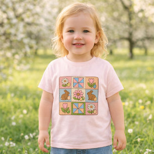 Conejito de Pascua pastel adorable con parches de 