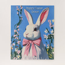 Conejito de Pascua Personalizado Rompecabezas Ador