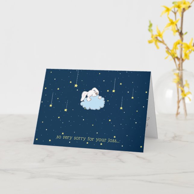 Conejito en una nube _ Pérdida de una tarjeta de c (flor amarilla)