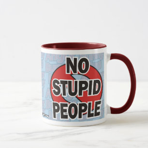 Conejito enojado ninguna taza estúpida 1 de la