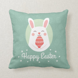 Conejito lindo con el Cojín decorativo del huevo
