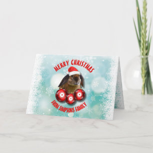 Conejito lindo divertido del conejo del navidad en