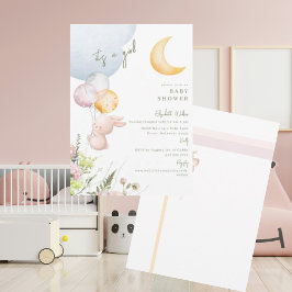 Conejito lindo es una invitación Chica a Baby Show