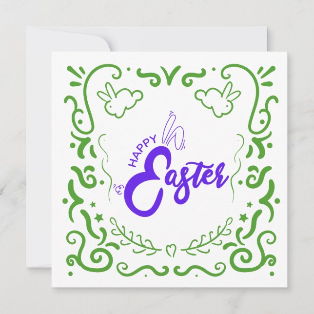conejito orejas deseos de Pascua (Anverso)