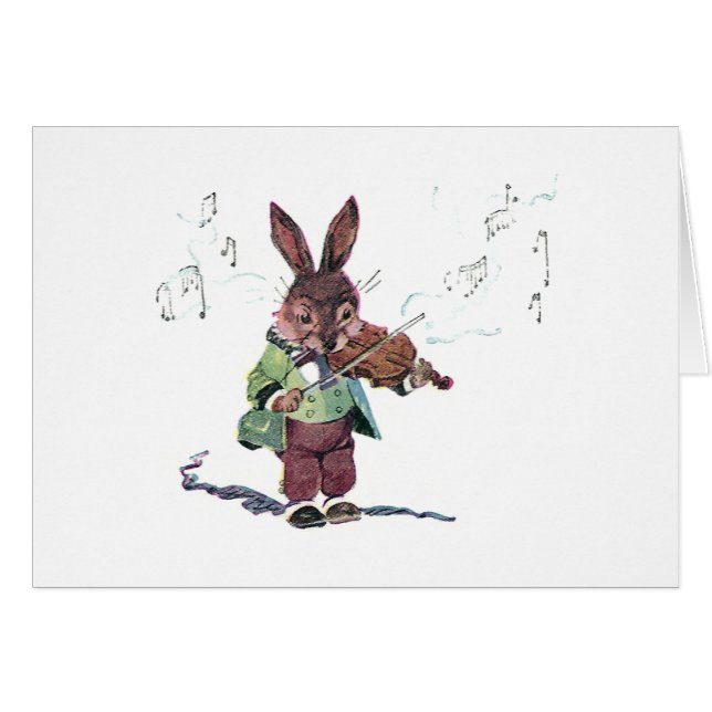 Conejito que toca el violín (Anverso (Horizontal))