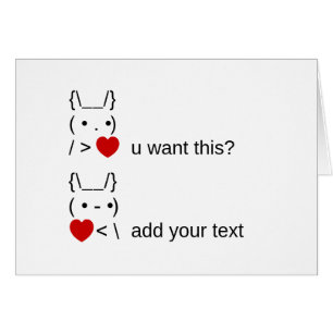 conejito, ¿quieres esto? / Personalizable ASCII Te