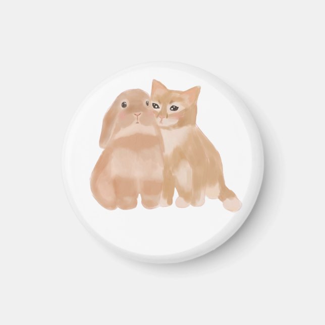 ¡conejito y imán de gatos! (Frente)