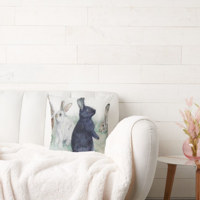 Conejitos de época, almohada de acento de Pascua f (Sofá)