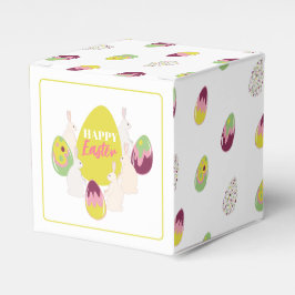 Conejitos de Pascua con huevos. Caja para regalos