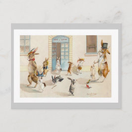 Conejitos en la escuela - invitación linda del