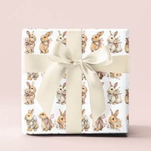 Conejitos Festivos de Pascua Papel de Regalo de