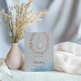 Conejo acuático Peter en invitación de otoño