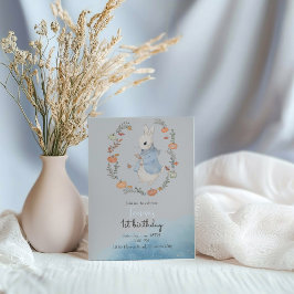 Conejo acuático Peter en invitación de otoño