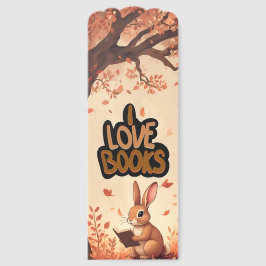Conejo amante de los libros del bosque