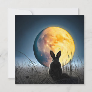 Conejo bajo la luna