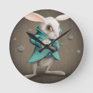 conejo blanco con reloj