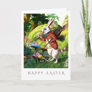 Conejo blanco   Tarjetas de Pascua "Alicia en el P