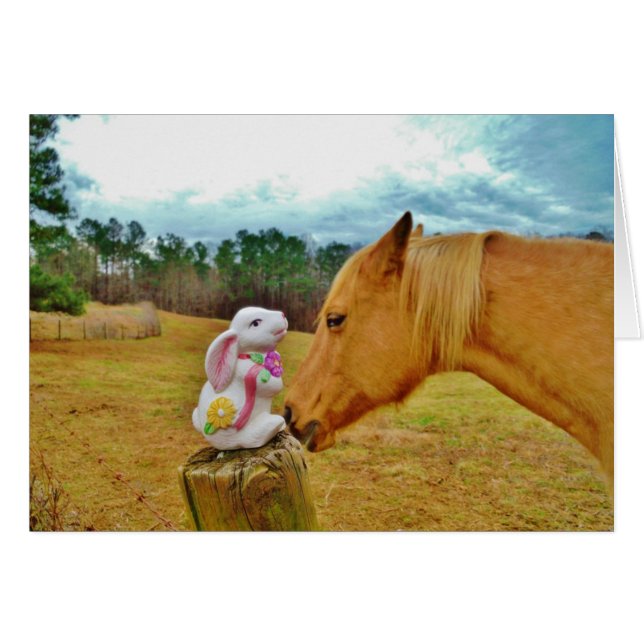 Conejo blanco y caballo amarillo (Anverso (Horizontal))