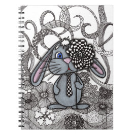 Conejo Bunny Zen Doodle Cuaderno Espiral No