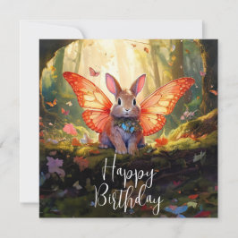 Conejo caprichoso bosque encantado Feliz Cumpleaño