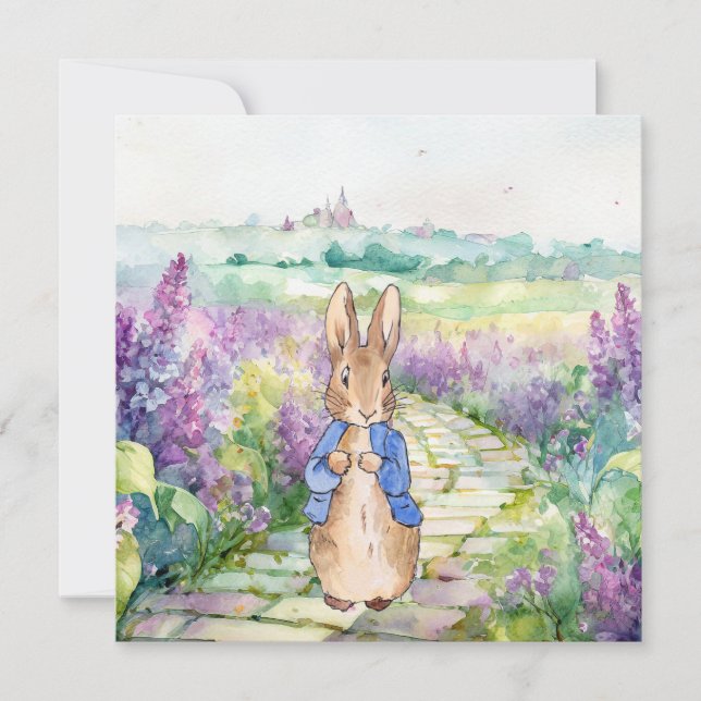 Conejo clásico camino de lavanda empedrado (Anverso)