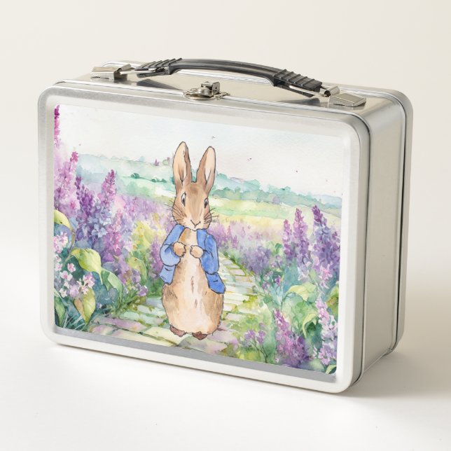 Conejo clásico con lilas acuarela  (Anverso)
