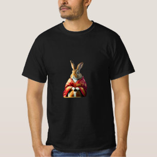 Conejo con una camiseta china