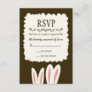 Conejo conejo de bodas de conejo RSVP
