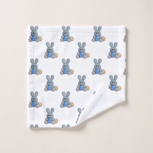 Conejo Cute Blue Easter (Toallita)