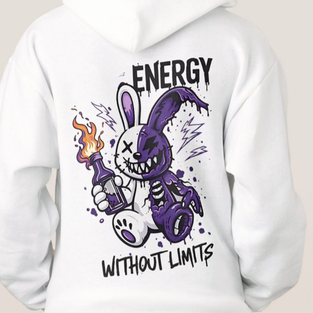 Conejo Cyberpunk Gráfico - Energía Sin Límites S (Cyberpunk Rabbit Graphic hoodie )