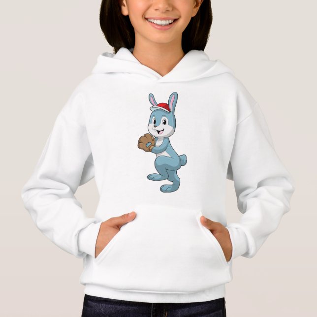 Conejo de béisbol con guante de béisbol (Anverso)