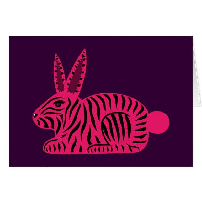 Conejo de cebra rosa (Anverso (Horizontal))
