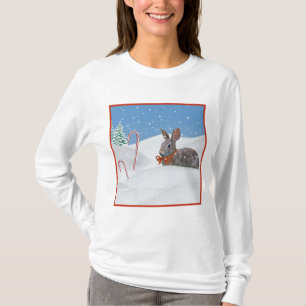Conejo de conejito del navidad en la camisa de la