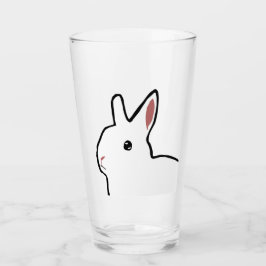 Conejo de conejo blanco - Tumbler de vidrio
