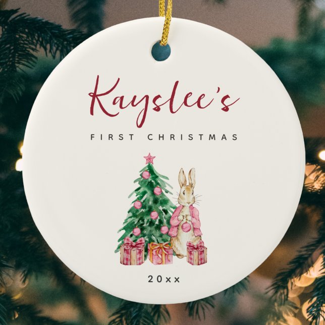 Conejo de conejo de conejo bebé primer ornamento d (Subido por el creador)