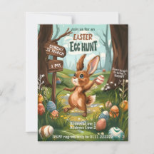 Conejo de conejo de pascua - Invitación a la caza