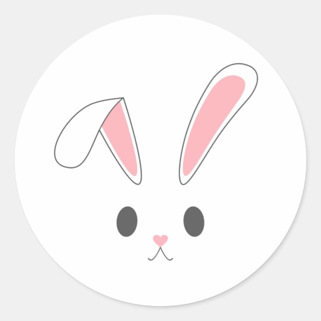 Conejo de conejo simple y lindo de Pascua | Sello  (Anverso)