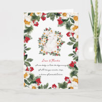 Conejo de Invierno Floral | Agradecimiento de Baby